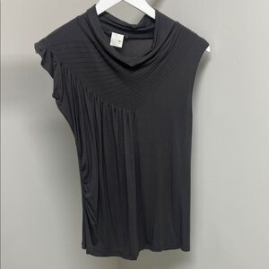 Sarah Pacini Black Draped Blouse